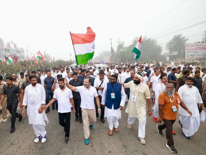 Rahul Gandhi Turns Potharaju During Bharat Jodo Yatra In Telangana Rahul Gandhi Turns Potharaju During Bharat Jodo Yatra In Telangana