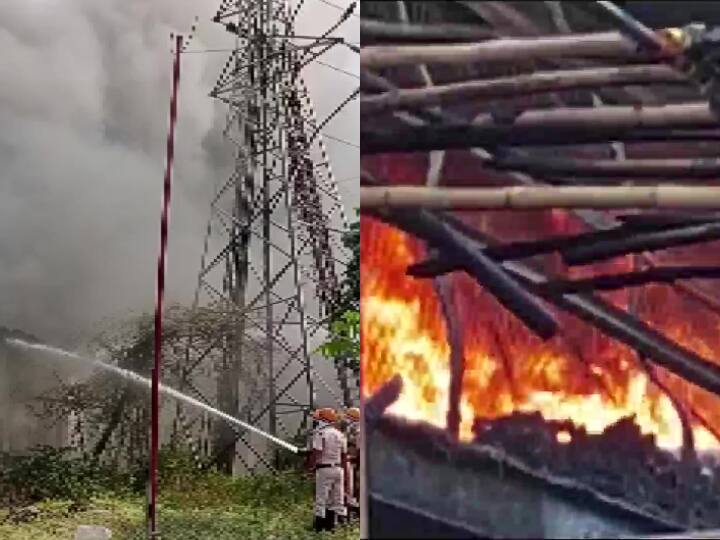 Gujarat Ganesh Packaging Massive fire in Dabhel area More than 8 fire engines on spot Watch: गुजरात में प्लास्टिक थर्मोकोल बनाने वाली फैक्ट्री में लगी भीषण आग, दमकल की आठ से ज्यादा गाड़ियां मौके पर मौजूद