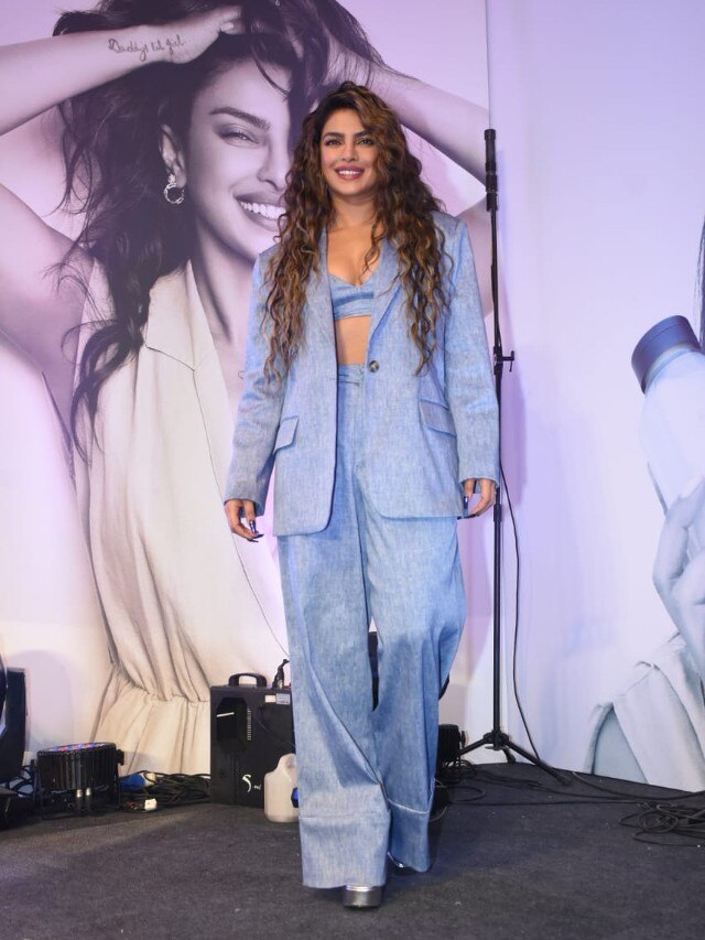 Priyanka Chopra Dons A Chic Bralette With A Pantsuit 