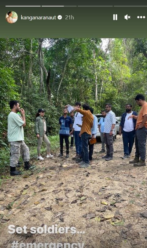 इमरजेंसी' की रेकी के दौरान Kangana Ranaut नदी में हुईं स्लिप, फोटो शेयर कर बोलीं- 'ओवर एक्साइटेड होने पर ऐसा ही होता है