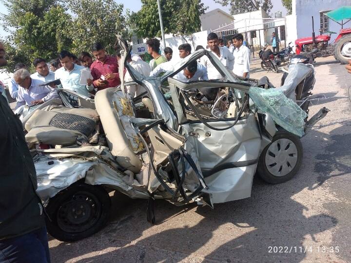 Bharatpur Rajasthan young man and girl died on the spot in road accident trailer colliding with car ANN Bharatpur News: ट्रेलर की टक्कर के बाद ट्रक से टकराई कार, युवक-युवती की मौके पर दर्दनाक मौत