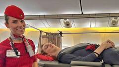 Trending: ਪਹਿਲੀ ਵਾਰ ਫਲਾਈਟ 'ਚ ਬੈਠੀ ਦੁਨੀਆ ਦੀ ਸਭ ਤੋਂ ਲੰਬੀ ਮਹਿਲਾ, ਏਅਰਲਾਈਨ ਨੂੰ ਹਟਾਉਣੀਆਂ ਪਈਆਂ 6 ਸੀਟਾਂ