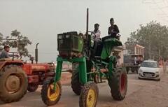 Tractor Jugad : शेतकऱ्याची भन्नाट कल्पना, पूर परिस्थितीतून वाचण्यासाठी बनवला 10 फूट उंच ट्रॅक्टर