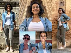 Shraddha srinath: நடிகை ஷ்ரத்தா ஸ்ரீநாத்தின் ரீசென்ட் ஸ்டில்ஸ்!