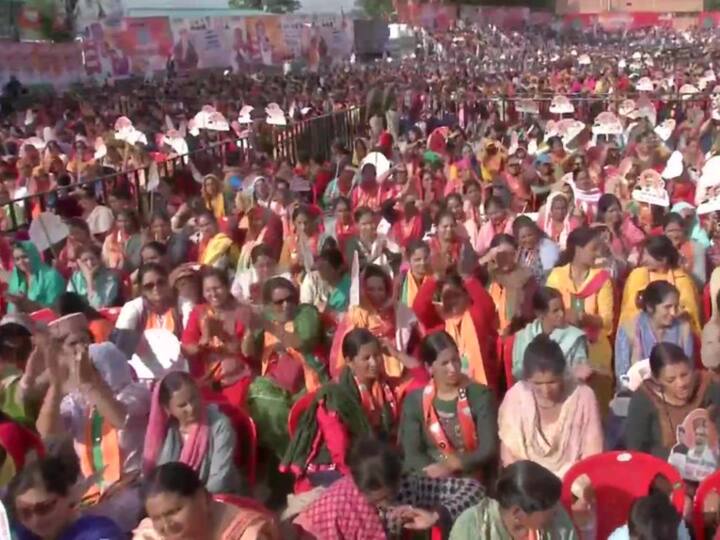 PM Modi hit out Congress and said that the party makes false promises. He said the election in Himachal will pave way for development in the state. (Source: ANI)