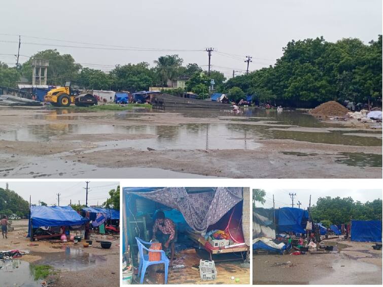 narikuravarkal Dwelling under rain water- continuing pitiful condition மழை நீருக்குள் மிதக்கும் நரிக்குறவர்கள் குடியிருப்பு - தொடரும் பரிதாப நிலை