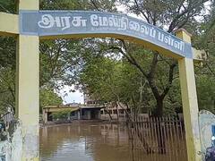 கரூரில் குளம் போல் காட்சியளிக்கும் தாந்தோணிமலை பள்ளி - மழைநீரை வெளியேற்ற கோரிக்கை