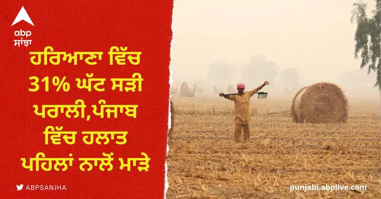 stubble burning in haryana decreased 31 with the help of these measures of crop residue management Stubble Burning: ਹਰਿਆਣਾ ਵਿੱਚ 31% ਘੱਟ ਸੜੀ ਪਰਾਲੀ, ਪੰਜਾਬ ਵਿੱਚ ਹਲਾਤ ਪਹਿਲਾਂ ਨਾਲੋਂ ਮਾੜੇ