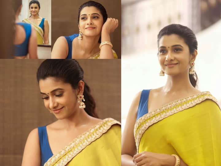 Priya bhavani shankar saree clicks: நடிகை பிரியா பவானி சங்கரின் சேரி போட்டோஸ்!