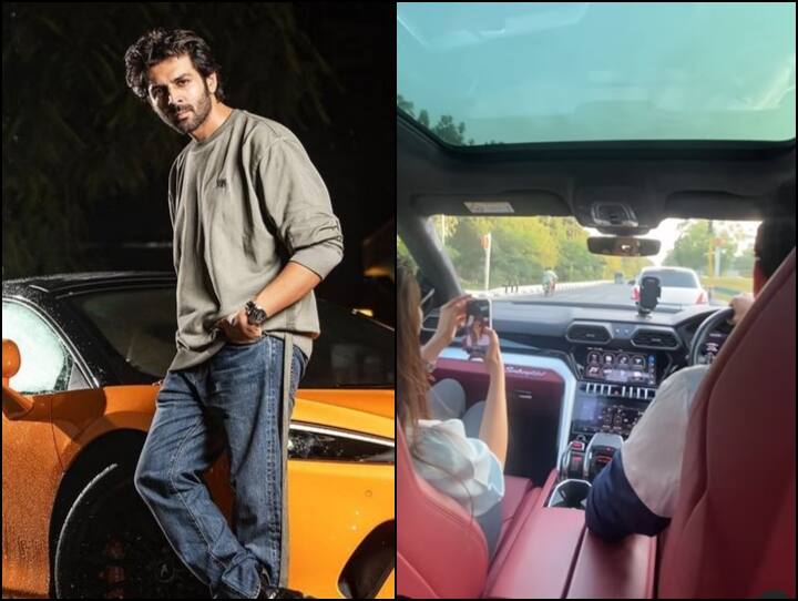 Kartik Aaryan Drives Car Very First In Ahmedabad Shares Video On Social Media viral Gujaratમાં શૂટિંગ કરી રહેલા Kartik Aaryanએ અમદાવાદના રસ્તાઓ પર આટલી સ્પિડમાં ચલાવી કાર, જુઓ Video