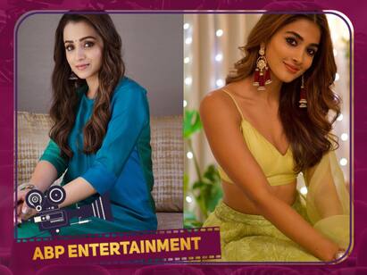 Actress Trisha and pooja hedge leg injury reasons explained அப்போ பூஜா..இப்போ திரிஷா...தொடர்ந்து காலில் கட்டுடன் வலம் வரும் நடிகைகள்!