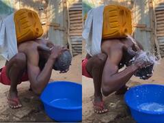 This Man’s Unique Way Of Washing Hair Has Left Internet Stunned — WATCH