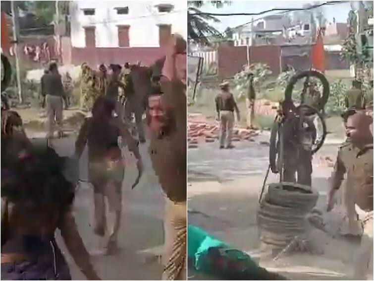 Uttar Pradesh News Cops Thrash Women Street Fight Police Say They Threw Stones Uttar Pradesh News: కర్రలు, పైపులతో మహిళలపై పోలీసుల దాడి- వైరల్ వీడియో!