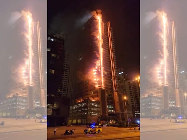 Massive Fire In Dubai Highrise Near Burj Khalifa. Watch Video Massive Fire In Dubai Highrise Near Burj Khalifa. Watch Video