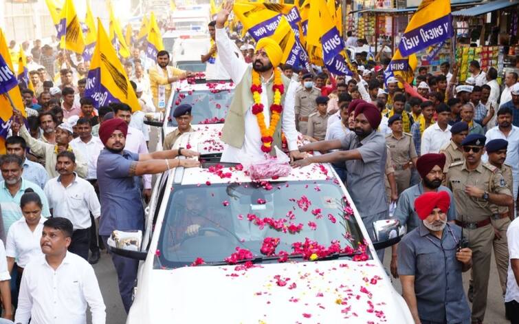 Gujarat Assembly Election 2022  Punjab CM Bhagwant Mann's Roadshow in Devgadh Baria Gujarat Election 2022: પંજાબના CM ભગવંત માનનો દેવગઢ બારિયામાં રોડશો, મોટી સંખ્યામાં કાર્યકર્તા જોડાયા