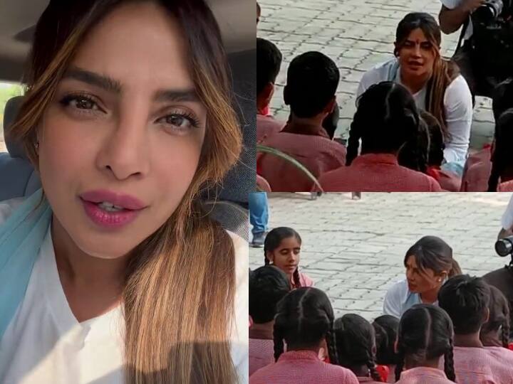 Priyanka Chopra In Lucknow: फिल्म अभिनेत्री व यूनिसेफ की इंटरनेशनल गुडविल एंबेसडर प्रियंका चोपड़ा आज लखनऊ के लालपुर पहुंची. जहां उन्होंने यहां के आंगनवाड़ी केन्द्र का दौरा किया. इस आंगनवाड़ी में उन्होंने बच्चों को पोषण और आहार को लेकर जानकारी ली. इस दौरान वो बच्चों से बात करती हुई दिखाईं दीं.