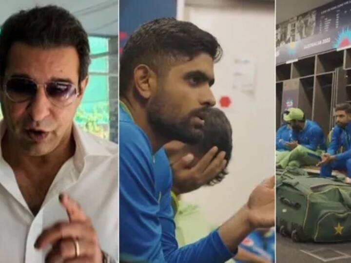 Former Pakistan captain Wasim Akram said on Babar Azam dressing room video that it is not right to make such a video public T20 WC 2022: बाबर आजम के ड्रेसिंग रूम वाली वीडियो पर भड़के वसीम अकरम, कहा- ये ठीक नहीं...