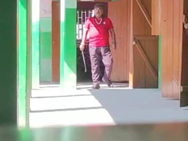 Teacher Suspended From School In Assam Video With Machete In School