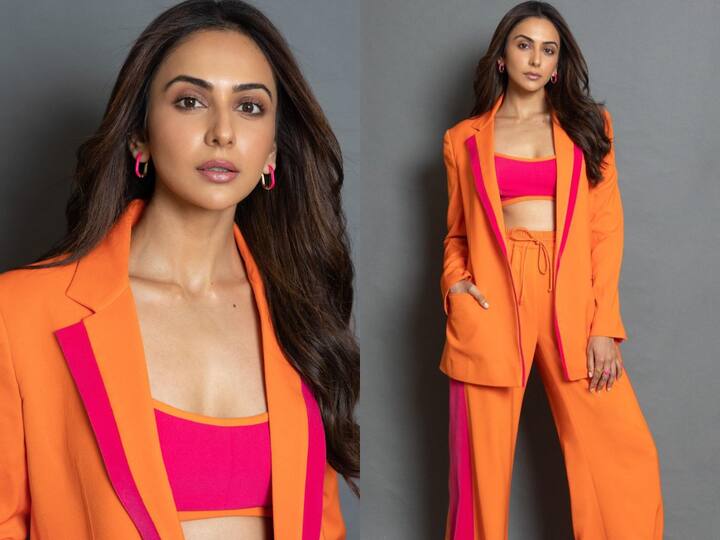 Rakul Preet Singh is an expert at slaying the fashion scene. She recently wore a stylish pantsuit with bold and bright colours.