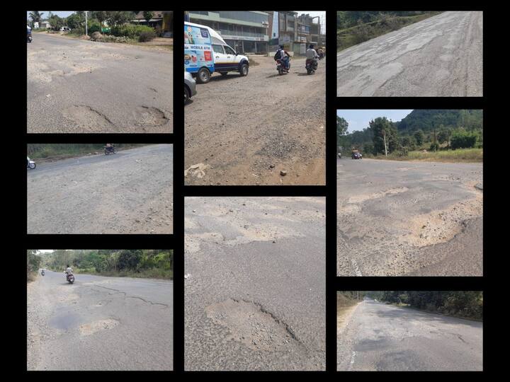 Kolhapur Gaganbawda Ratnagiri Sindhudurg highway became a death trap due to pathole Kolhapur Worst Road : कोल्हापूर गुडघाभर खड्ड्यात; शहराला जोडणाऱ्या महामार्गांच्याही अक्षरश: चिंधड्या अन् गप्पा पर्यटनाच्या!