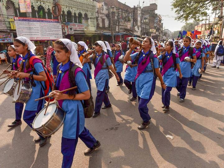 Sikh devotees participate in a procession as part of birth anniversary celebrations of Guru Nanak Dev in Prayagraj. Guru Nanak's birth annoversary falls on a full moon day in the month of Kartik, as per the Hindu lunar calendar. Image Source: PTI