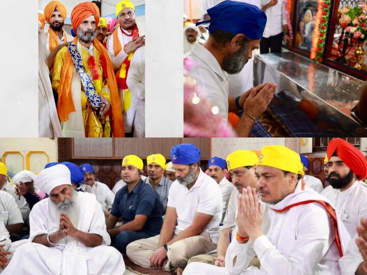 Congress leader Rahul Gandhi, during his Bharat Jodo Yatra, visited Gurdwara Yadari Baba Zorawar Singh Ji Fateh Singh Ji and did Ardas.