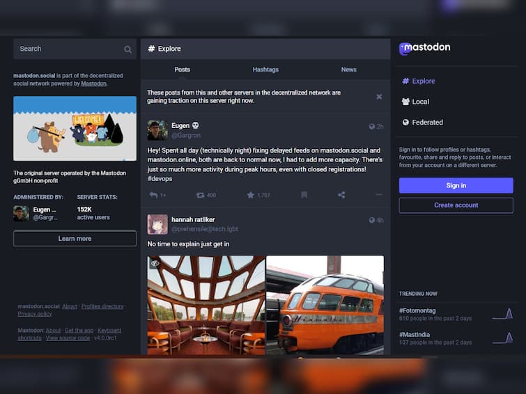 Mastodon: How to Sign Up Use Know All About Twitter Alternative Elon Musk Server Download Twitter Loses Thousands Of Users To Mastodon After Musk Takeover: How To Sign Up