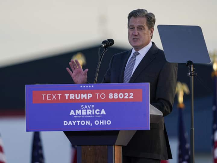 Representative Mike Turner, a Republican from Ohio, also speaks during a 'Save America' rally in Vandalia, Ohio, on Monday, Nov 7. (Source: Getty)