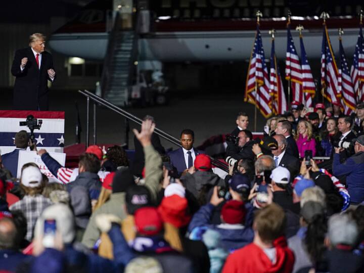 Former US President Donald Trump addresses 'Save America' rally in Vandalia, Ohio, on Monday, Nov 7. Trump during the rally said that he plans to make another White House bid. (Source: Getty)