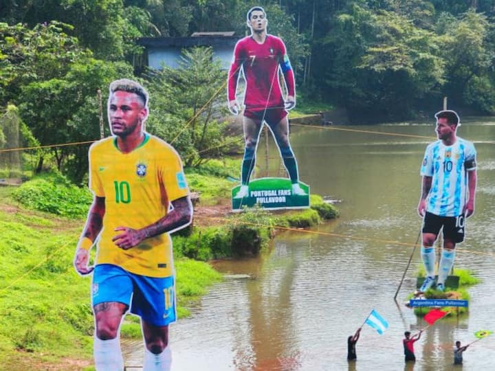 FIFA Shares Photo Of Cut Outs Of Messi, Ronaldo On Kerala River. CM Vijayan Reacts FIFA Shares Photo Of Cut Outs Of Messi, Ronaldo On Kerala River. CM Vijayan Reacts