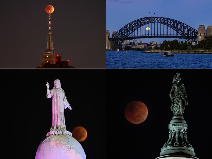 Beaver Blood Moon Lunar Eclipse 2022: The total lunar eclipse that occurred on November 8, 2022, was the last total lunar eclipse for three years. Here are some stunning photos from across the world.