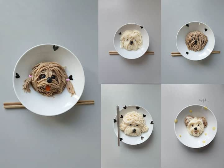 Dogs Shaped Noodles: என்னென்ன பன்றாங்க பாருங்க...நூடுல்ஸ் வடிவில் உருவாக்கப்பட்டுள்ள நாய்கள்.