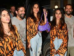 Farhan Shibani Pics: अपनी लेडीलव को डिनर डेट पर ले गए फरहान, टाइगर प्रिंटेड टॉप में स्टाइलिश दिखीं शिबानी