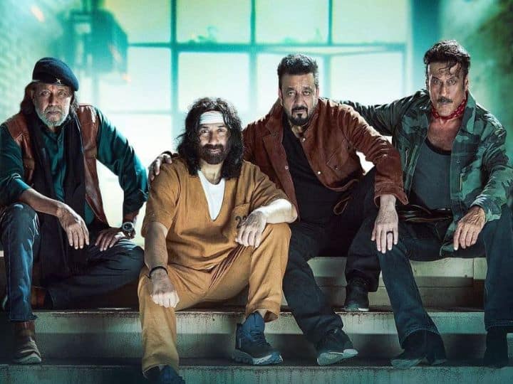 Sanjay Dutt  Mithun Chakraborty  Sunny Deol and Jackie Shroff starrer Baap First look of out Baap of All Films: एक ही फिल्म में दिखेंगे Sanjay Dutt, मिथुन चक्रवर्ती, सनी देओल और जैकी श्राफ, फर्स्ट लुक रिलीज