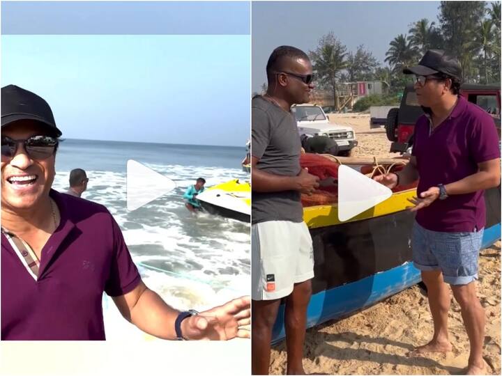 Watch Man Gets Crushed Under Jet Ski in Sachin Tendulkar's Goa Video Sachin Tendulkar: అందరూ సచిన్‌నే చూశారు! కానీ వీడియోలో ఆ వ్యక్తిని గమనించారా?