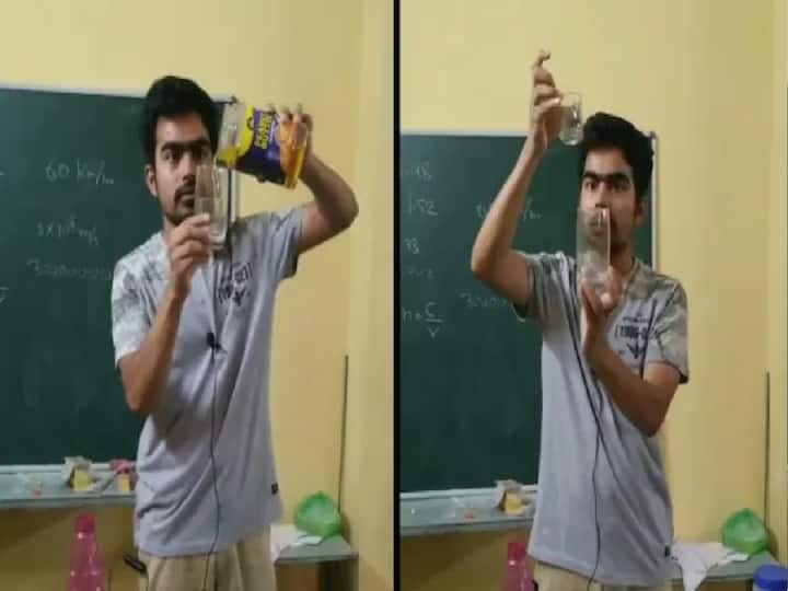 Physics teacher’s easy way of explaining refraction wins applause from netizens. Viral video Viral Video: ఇలా కదా పిల్లలకు చెప్పాలి పాఠాలు, టీచర్ వీడియో వైరల్!