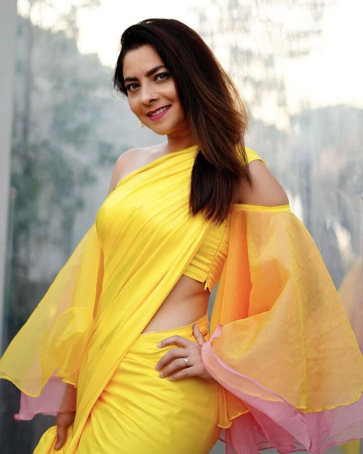 आता तिने नवा फोटो शेअर केलाय. ही 'लिंबू कलर'ची साडी तिला खुलून दिसते आहे. (फोटो सौजन्य :sonalee18588/इंस्टाग्राम)