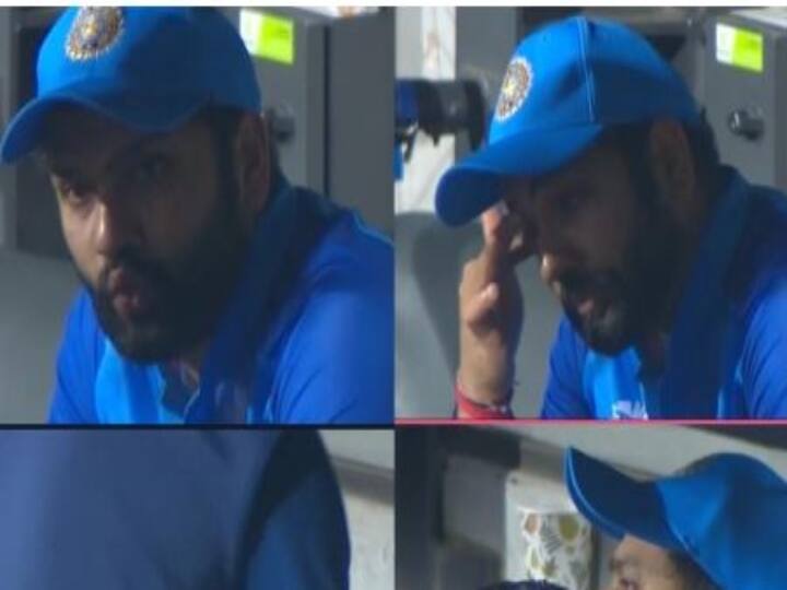 IND vs ENG Semi Final T20 World Cup 2022 Rohit Sharma in Tears After Losing Against England Watch Video Rohit Sharma Breaks Down Video : மனதை நொறுக்கிய தோல்வி..! கண்ணீர் சிந்திய ரோகித்..! வைரலாகும் வீடியோ..