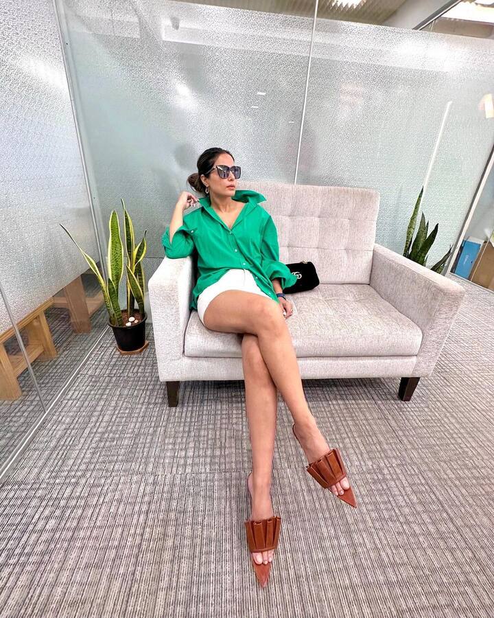 हिना खान सोशल मीडियावर खूप सक्रिय असते. तिचे इंस्टाग्राम तिच्या सुंदर आणि स्टायलिश फोटोंनी भरलेले आहे.(फोटो सौजन्य :realhinakhan/इंस्टाग्राम)