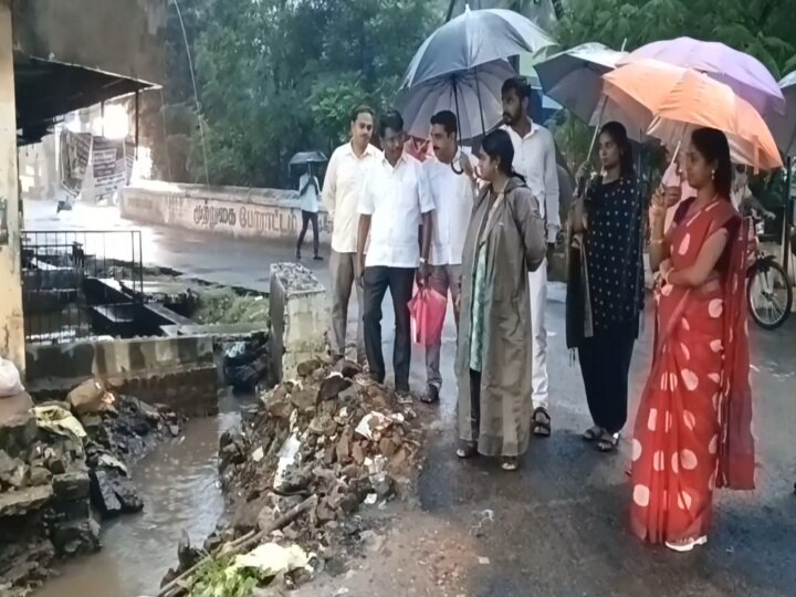 சீர்காழியில் ஆட்சியர் வருகையை அடுத்து அப்புறப்படுத்தப்பட்ட மழைநீர்!