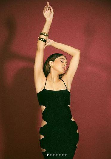 ਬਲੈਕ ਕੱਟ-ਆਊਟ ਗਾਊਨ ਵਿੱਚ ਸ਼ਰਵਰੀ ਵਾਘ ਨੇ ਫਲਾਂਟ ਕੀਤਾ ਆਪਣਾ ਕਰਵੀ ਫਿਗਰ