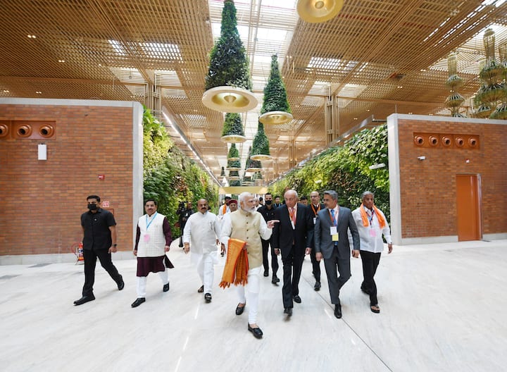 Later, he inaugurated Terminal 2 of Kempegowda International Airport at Bengaluru