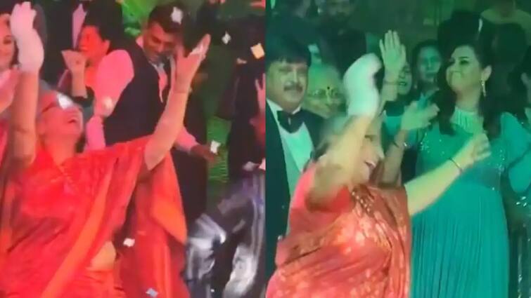 elderly woman dances on Punjabi song in wedding reception dance viral video Viral Video: ਪੰਜਾਬੀ ਗੀਤ 'ਤੇ ਆਂਟੀ ਨੇ ਕੀਤਾ ਕਮਰ ਤੋੜ ਡਾਂਸ, ਵੀਡੀਓ ਦੇਖ ਕੇ ਤੁਸੀਂ ਵੀ ਰਹਿ ਜਾਓਗੇ ਹੈਰਾਨ