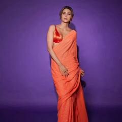 Bhediya Promotions : बोल्ड, ग्लॅमरस आणि क्लासी; Kriti Sanon साडीत दिसतेय सेक्सी