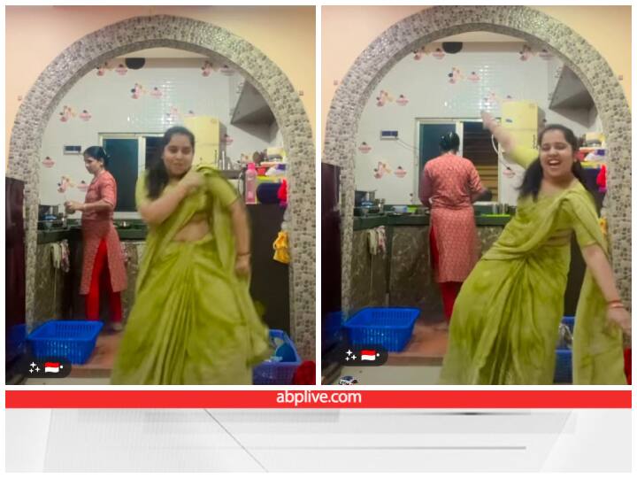 Lady dances on Bollywood song winning mother in law reaction viral video बहू का धमाकेदार डांस देखकर दंग रह गईं सासु मां, Video में देखिए हैरान करने वाला रिएक्शन