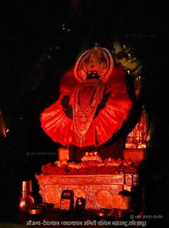 Ambabai Mandir Kolhapur : सलग दोन दिवस अंबाबाईच्या रुपावर मावळतीची किरणे पोहोचली; आज किरणोत्सवाचा अखेरचा दिवस