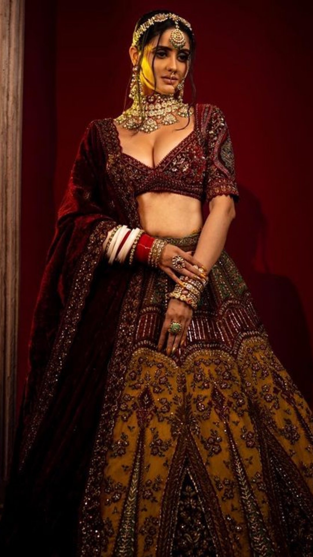 Buy Sabyasachi Designer Maroon Lehenga Choli for Women With Heavy Sequence  Embroidery Work Wedding Wear Party Wear, Lehenga Choli Online in India -  Etsy