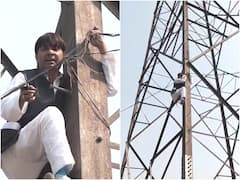Denied Ticket For MCD Election, Former AAP Councillor Climbs Transmission Tower