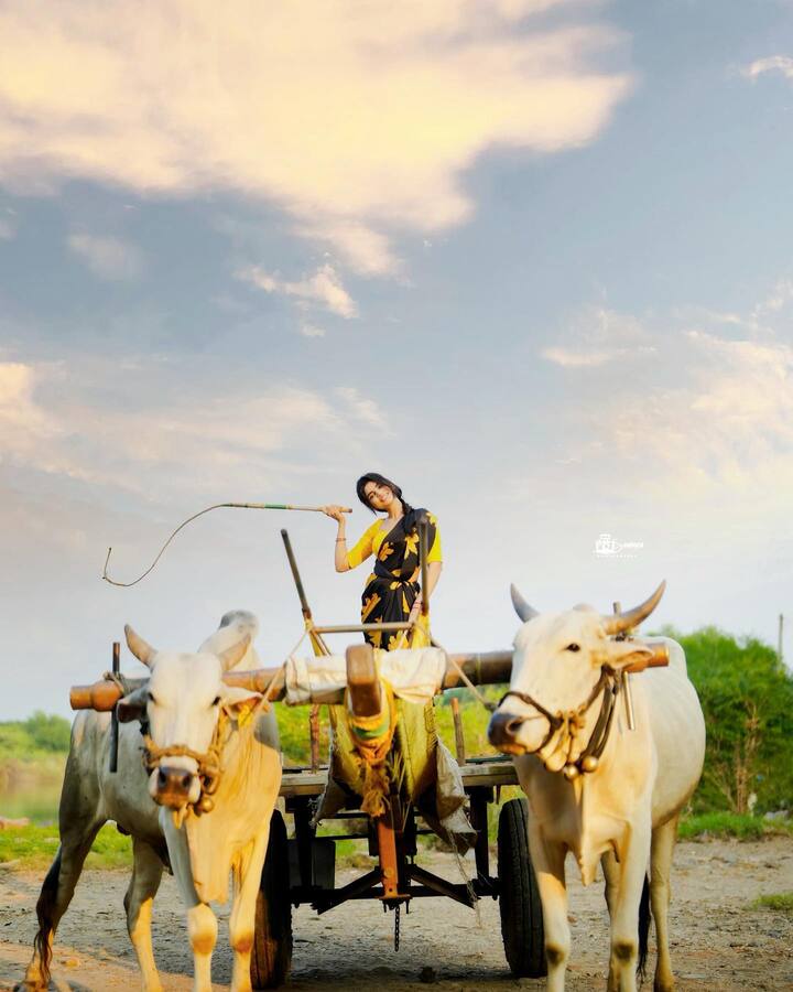 జబర్దస్త్ బ్యూటీ వర్ష పల్లెటూరి అమ్మాయిలా మారిపోయింది. Photo Credit: Varsha/Instagram