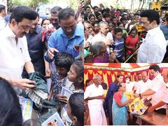 மழையால் பாதிக்கப்பட்டவர்களுக்கு ஓடி ஓடி உதவி செய்யும் முதல்வர்..வைரலாகும் புகைப்படங்கள்!